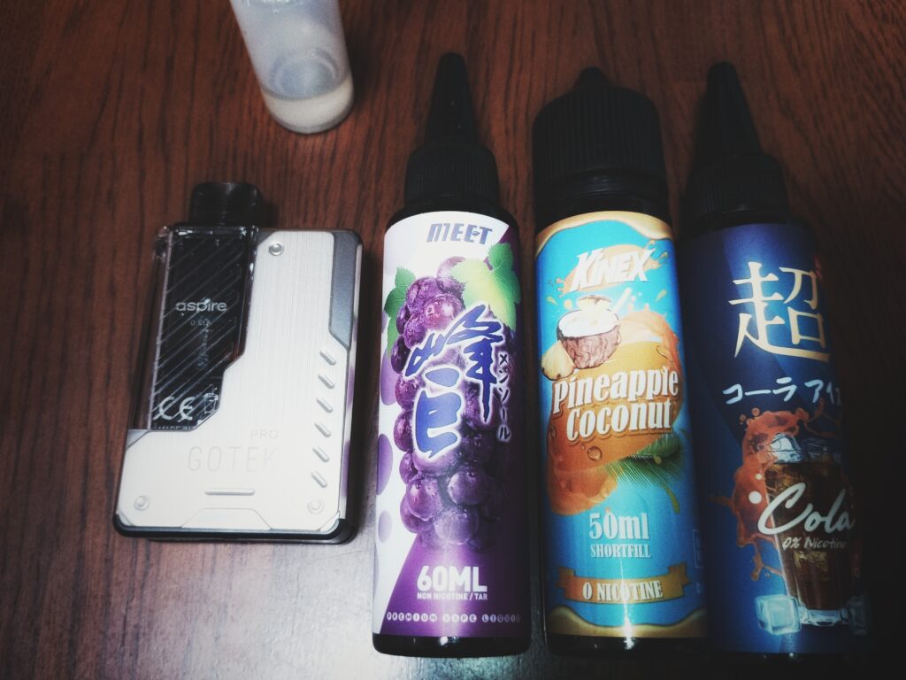 aspire GOTEK PRO と VAPEリキッド_484KB